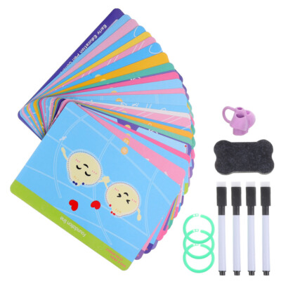 Children's Erasable Pen Drawing Tablet for Kids Flash Cards Learning