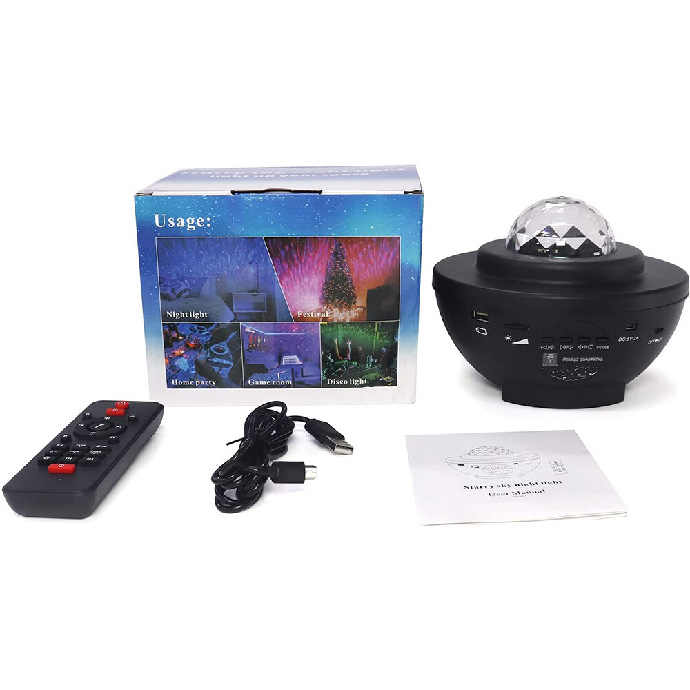 Projector Galaxy Starry Sky Night Light Ocean Star Party Speaker LED Lamp Remote