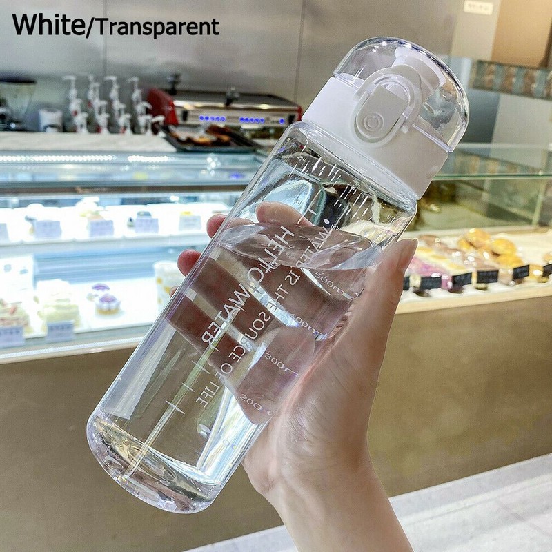 Plastic Clear Leakproof Drinking Bottle Drinking Cup Sports Water Bottle