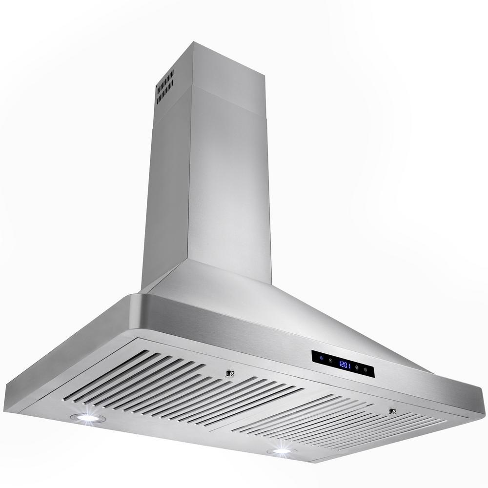 AKDY RH0284 30 in. Convertible Kitchen Wall Mount Range Hood LED & Touch Screen