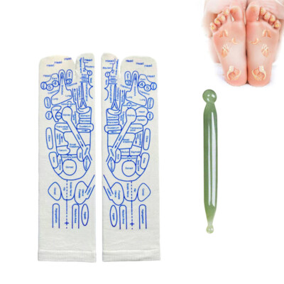 Acupressure Reflexology Socks with Trigger Point Massage Tool, Foot Massage Sock