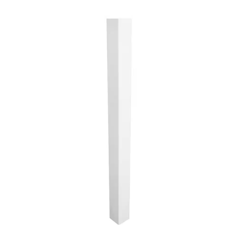 Vinyl Fence Post 4x4 8ft White Durable Low Maintenance Outdoor Blank Support Pad