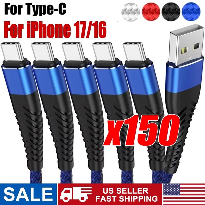 Braided USB C Type C Fast Charging Data Cable Cord