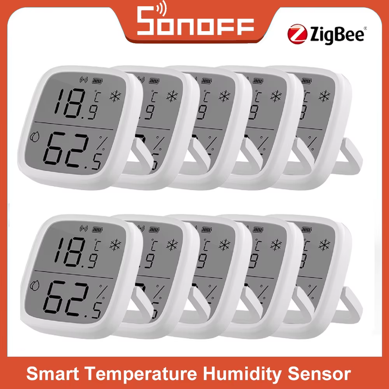 SNZB-02D Zigbee Smart Temperature Humidity Sensor Large LCD Remote Real-time Mon
