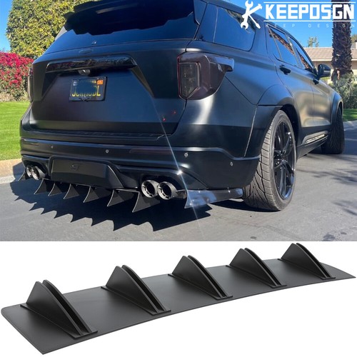 Car Exterior Accessory Diffuser 2-Piece Carbon Fiber Rear Bumper ...