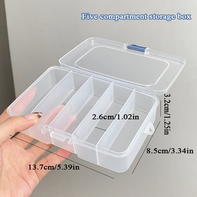 Jewelry Box Rectangle Case 5/9 Cells Storage Box Empty Plastic Box Transparent