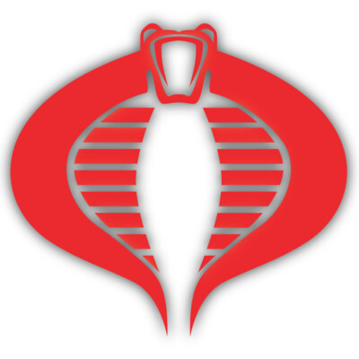 G.I. Joe Cobra Emblem Classic Logo Shaped Retro Vinyl Decal Sticker
