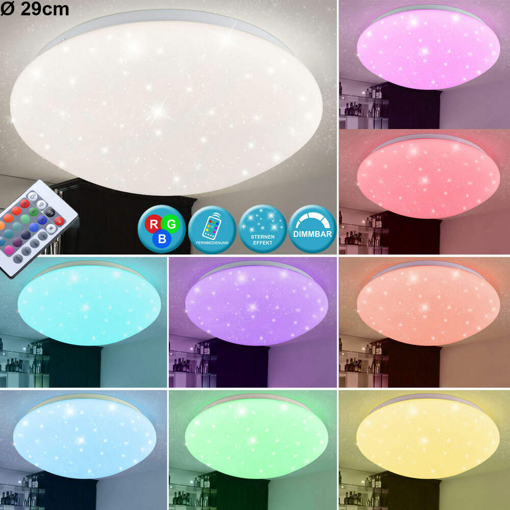 LED Decken Lampe dimmbar Kinder Zimmer RGB Sternen Himmel FERNBEDIENUNG Leuchte