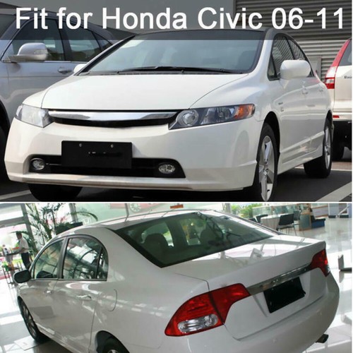 For 2006-2011 Honda Civic 6PCS Black Pillar Posts Cover Door Trim Window Decal