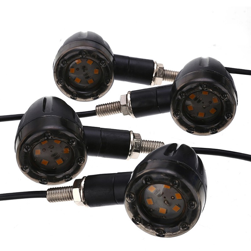 4X Motorcycle LED Turn Signals Blinker Light For Harley BMW Honda Chopper Bobber