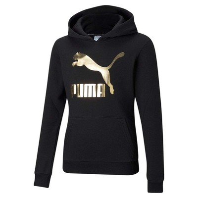

Классический пуловер с логотипом Puma, молодежная повседневная верхняя одежда для девочек, размер  53020901, Черный