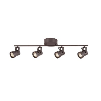 Hampton Bay 4-Light Bronze Directional LED Track Lighting Kit 1001 573 393