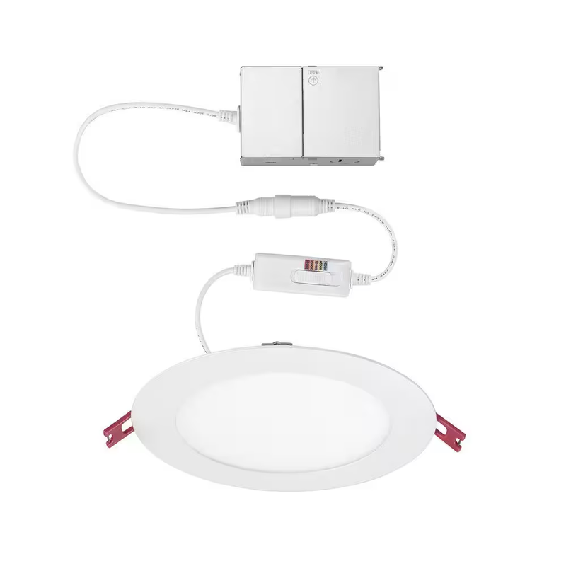 Commercial Electric 6 Inch LED Recessed Light 5CCT Slim Canless 1100 Lumens