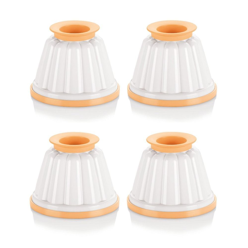 4Pcs Plastic Custard Mold Creme Caramel Mould Lid Fruit Jelly Mould