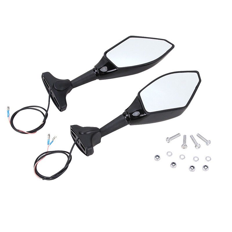 Motorcycle LED Turn Signal Mirrors For Yamaha YZF R1 R6 R6S FZR600 YZF-R1 YZF-R6