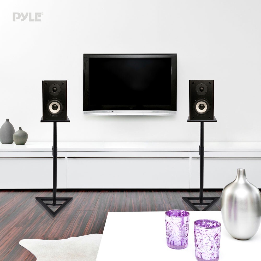 Pyle Studio Speaker Stands-Pro Audio Bookshelf / Monitor Speaker Stand Mounts