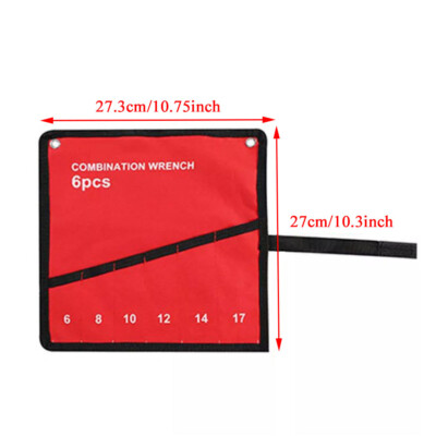 Roll Up Tools  Organizer Bag Spanner Wrench Pouch Case Canvas Bag Red Durable