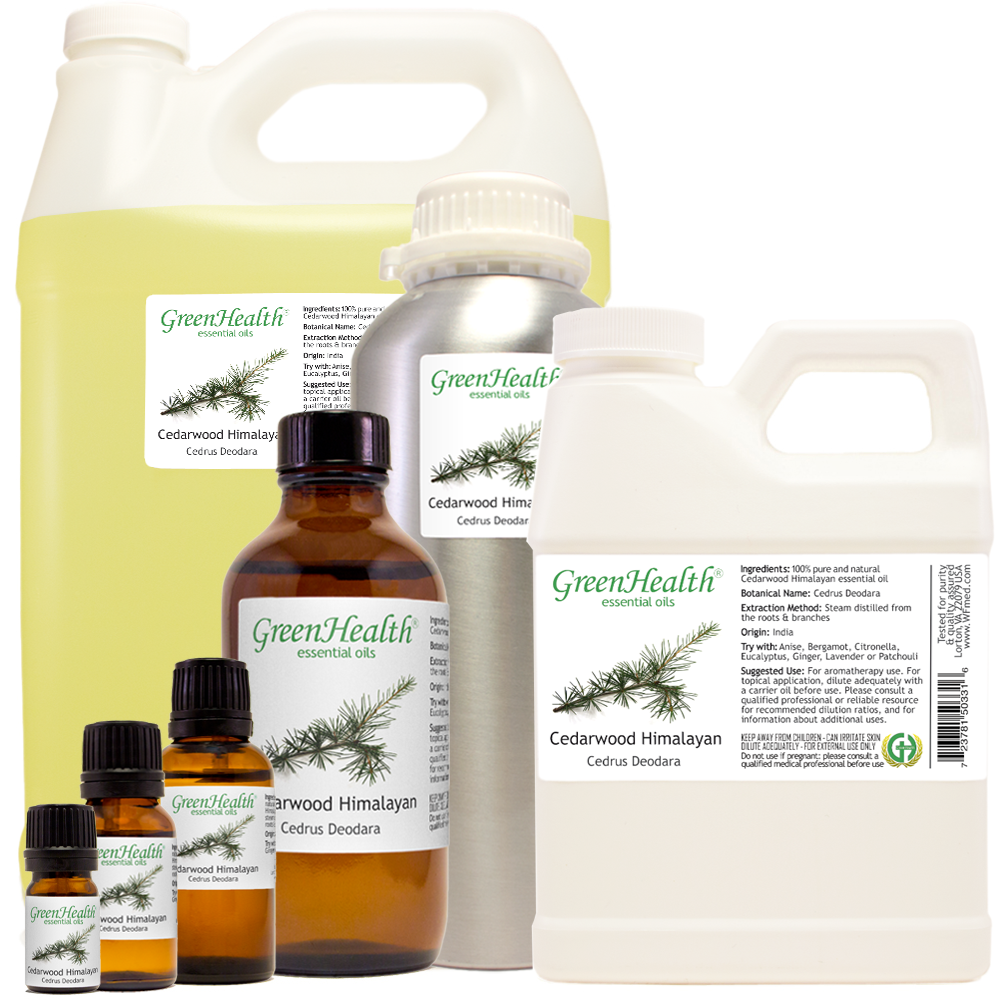 GreenHealth Cedarwood Himalayan Essential Oil 100% Pure Free Shipping Many Sizes