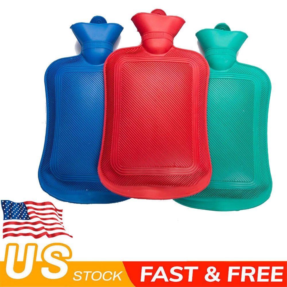 Hot Water Bottle Bag 2000ml Thick Rubber Bag Relax Heat Cold Therapy 13
