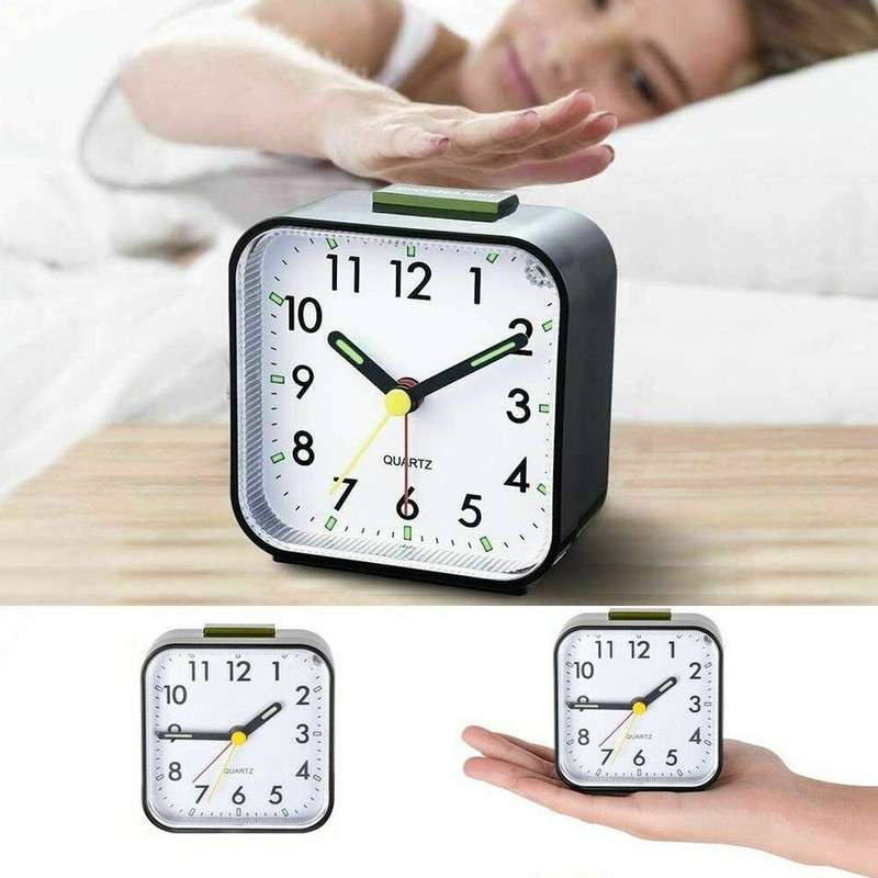 Bedside Clocks Night Light Snooze Quiet Non Ticking