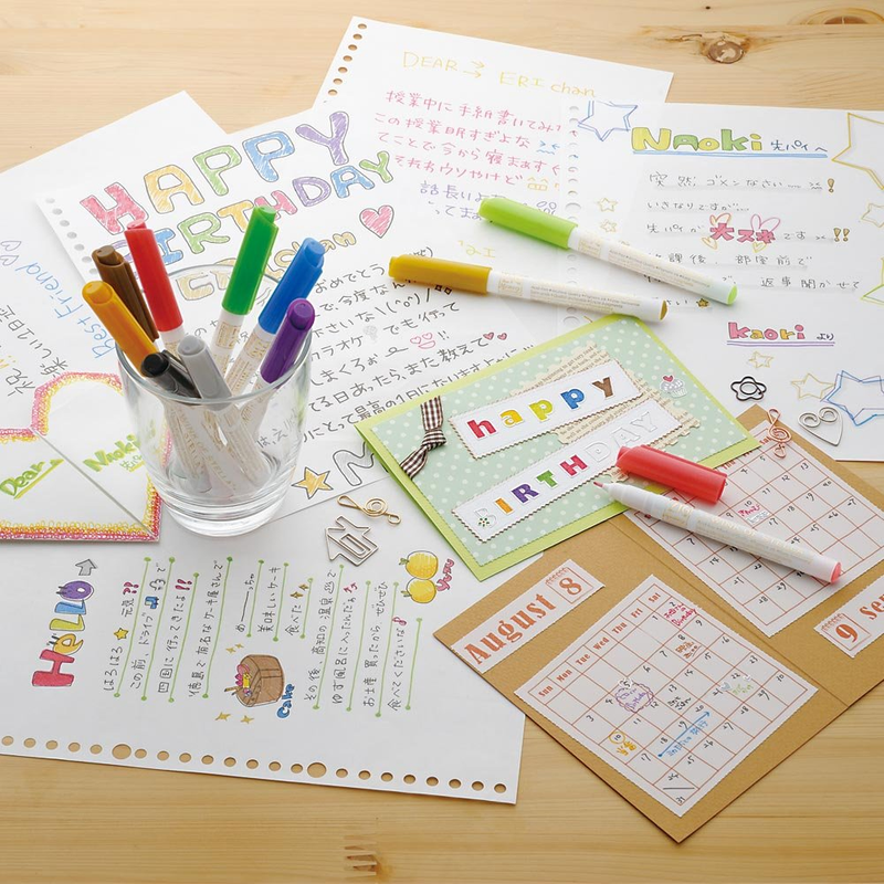 Kuretake ZIG Memory System Glitter Marker, Wink of Stella, 12 Colors set (MS-40/