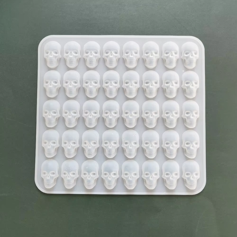 40 Holes Skull Ice Cube Silicone Mold Halloween Creative Decoration Reusable Bar