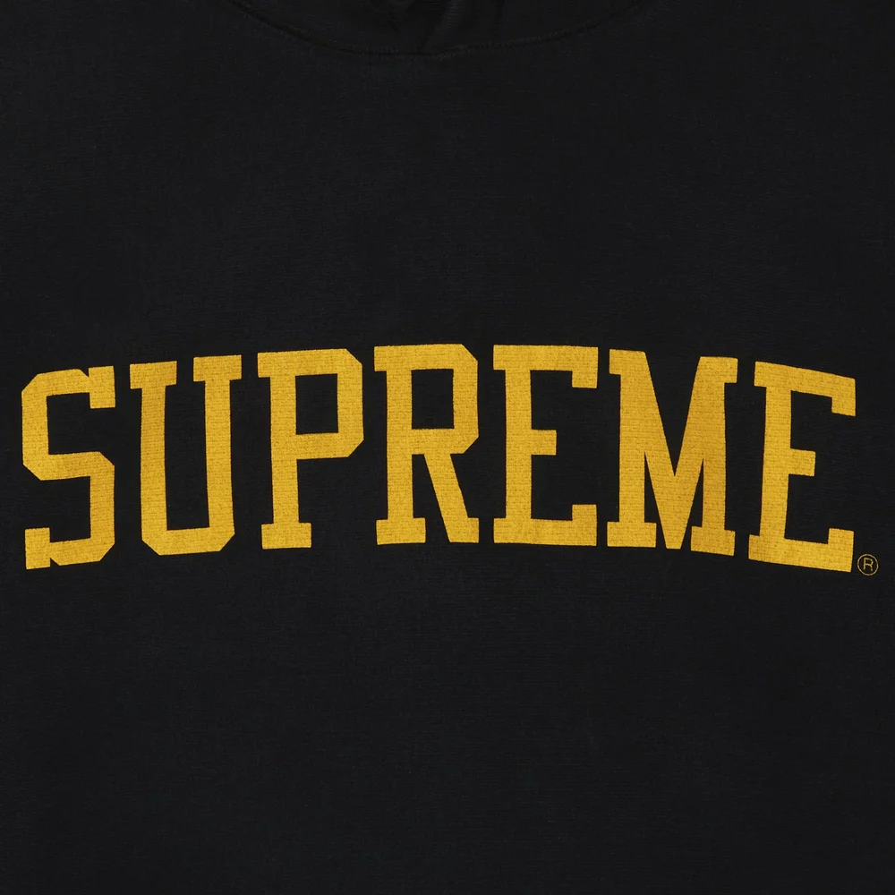 Pre-owned Supreme 23fw Varsity Hooded Sweatshirt Black Extra Large Xl Hoodie
