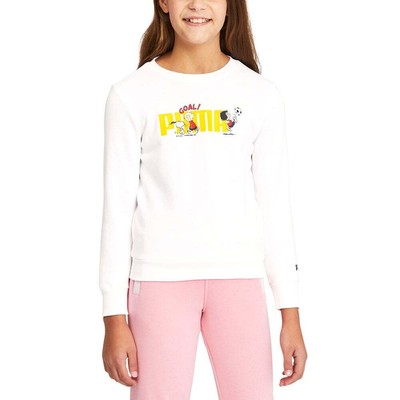 

Толстовка Puma X Peanuts с круглым вырезом и длинными рукавами для девочек, размер  589366-02, Белый