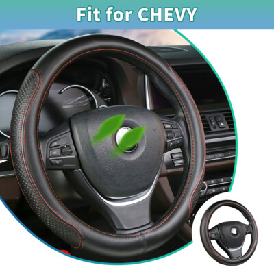 For Chevrolet Premium Speed Grip Car SUV Truck Steering Wheel Cover Black Red US