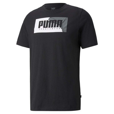 Puma Box Graphic Crew Neck Футболка с коротким рукавом Big Tall Mens Size MT Casual To