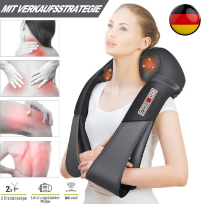 Massagegerät Shiatsu Nacken Rücken Elektrische Massage mit Wärmefunktion