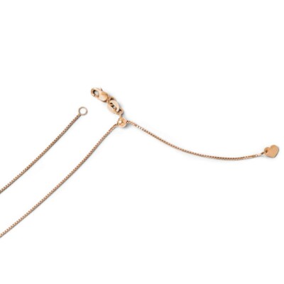 Pre-owned Superdealsforeverything Leslie's Real 14kt Rose Gold Adjustable .8mm Box Chain; 22 Inch; Lobster Clasp In Pink
