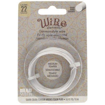 BeadSmith Silver Plated 22 Gauge German Wire by Wire Elements ~ (10.93 Yards)