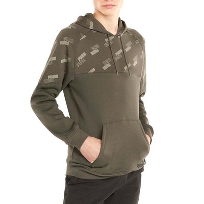 

Puma Power Aop Pullover Hoodie Mens Green Повседневная верхняя одежда 589395-44, Зеленый