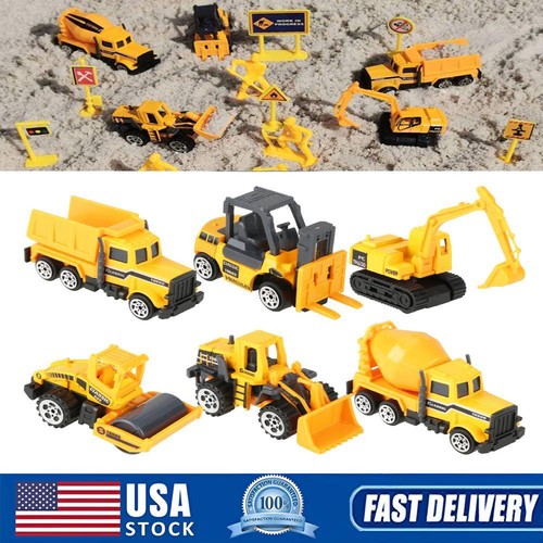 Mini Engineering Toy Small Excavator Vehicle Simulation 6PCS Set Construction