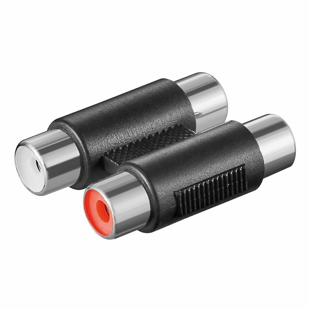 Goobay Audio Adapter 2x RCA-Buchse Verlängerung Kupplung Verbinder Chinch Kabel