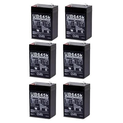 UPG 6 Pack - BATTERY 6V 6 VOLT SLA VRLA RECHARGEABLE 4, 4.5,5 AH
