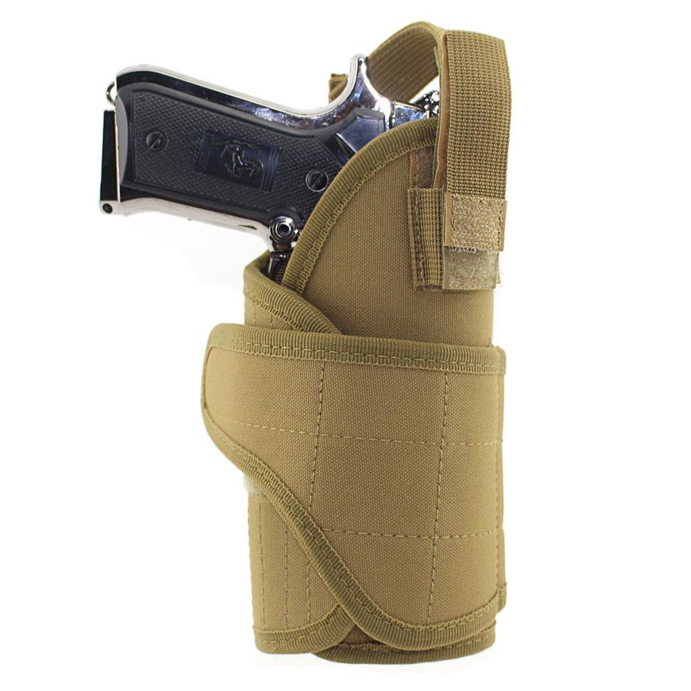 Adjustable Solid Gun Holster Pouch Molle Tactical Waist Pistol Holster