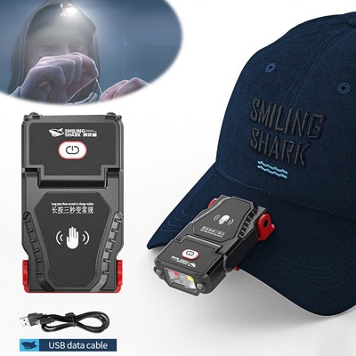 Powerful LED Hat Clip Light Rechargeable Headlamp Multifunctional Work Head Lamp
