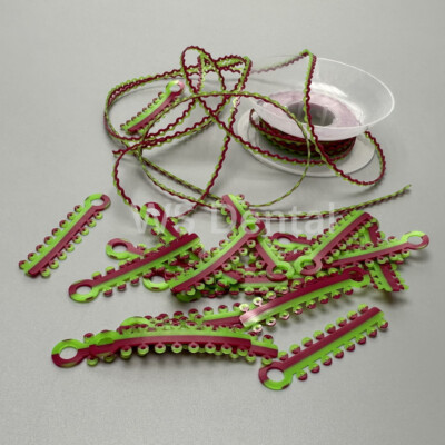 Dental Orthodontic Elastic Ligature Ties Rubber Bands Bracket Brace Power Chains