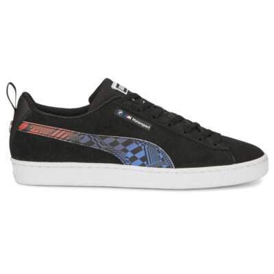 Puma Bmw Mms Suede Lace Up  Mens Black Sneakers Casual Shoes 30757501