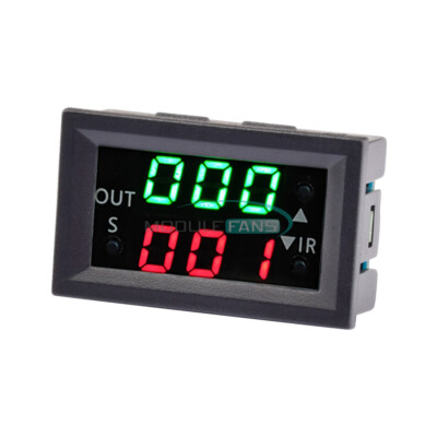 12V Dual Display Digital Time Delay Relay Module Cycle Timer Control Switch