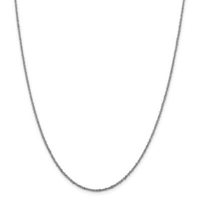 Pre-owned Superdealsforeverything Real 14kt White Gold 1.6mm Sparkle Singapore Chain; 24 Inch; Lobster Clasp