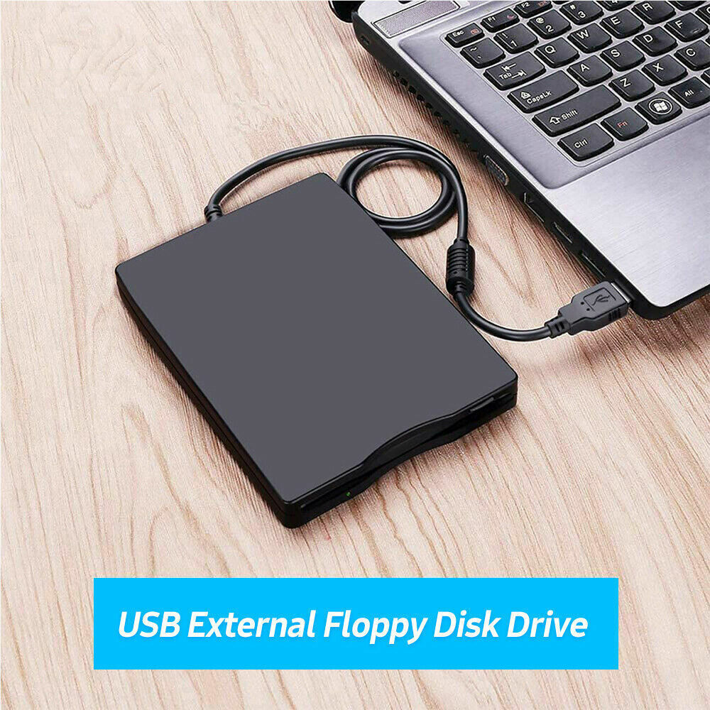 3.5” USB 2.0 Data External Floppy Disk Drive 1.44MB For Laptop PC Win 7/8/10/11