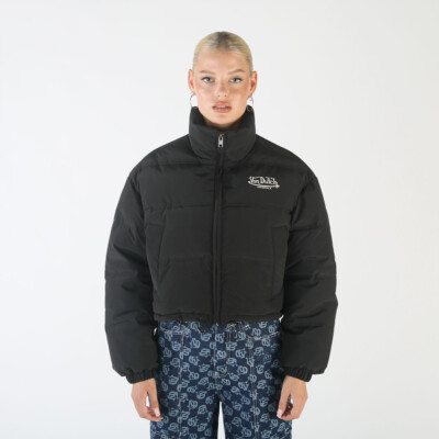 

Женская укороченная пуховая куртка Von Dutch Originals Wmns Nuri черный, Von Dutch Originals Wmns Nuri Cropped Puffer Jacket
