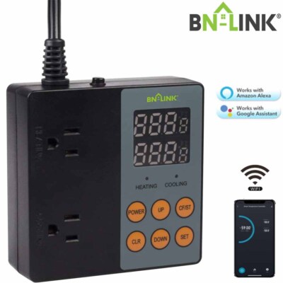 BN-LINK Smart WiFi Digital Temperature Controller Heating & Cooling -40-176°F