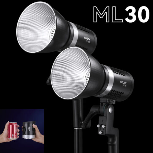 2x Godox ML30 40w LED-Licht Silent-Modus tragbare Helligkeits LED-Licht