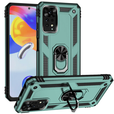 For Xiaomi Redmi Note 13 12 11 Pro 10 9 8 Armor Shockproof Ring Stand Case Cover