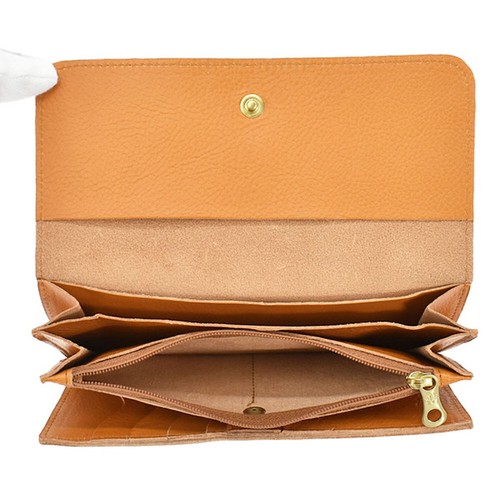 Pre-owned Il Bisonte Long Wallet Continental Wallet Classic Scw009 Miele Or176b In Or/miele/or176b