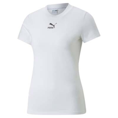 Puma 53561002 Womens Classics Logo Футболка с круглым вырезом и короткими рукавами Повседневная -